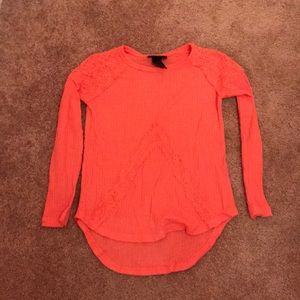 Pink Lace Detailed Sweater